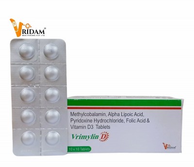 Alpha Lipoic Acid 100 mg+Cholecalciferol 1000 IU+Folic Acid 1.5 mg+Methylcobalamin 1500 mcg+Pyridoxine 3 mg TABLET
