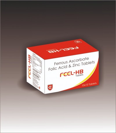 Ferrous Ascorbate 100 mg, Folic Acid 1.5 mg and Zinc sulphate monohydrate 22.5 mg