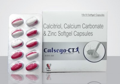 Calcitriol 0.25mg + Calcium Carbonate 500mg + Zinc Sulphate 7.5mg Softgel