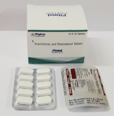 Aceclofenac 100 mg + Paracetamol 325 mg by Palco Healthcare